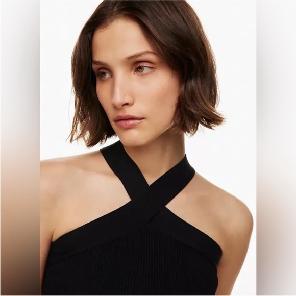 Aritzia Babaton Sculpt Knit Cross Neck dress - Picture 3 of 5